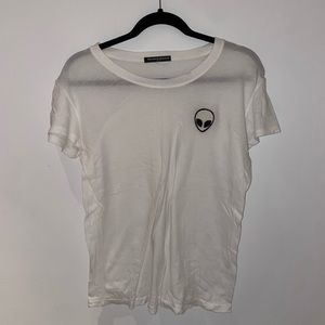 Brandy Melville White Alien Top